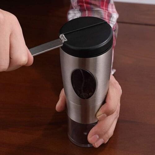 Foldable Handle Stainless Steel Coffee Grinder Portable Hand-cranked Coffee Grinder Manual Coffee Grinders