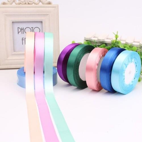 25Yards/Roll Grosgrain Satin Ribbons width 1.5cm Wedding Christmas Party Decorations Wrapping DIY Crafts Roses Artificial Flower