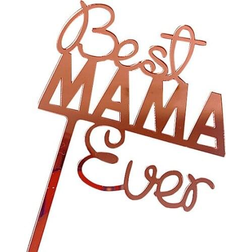 Best Mom Eve Crown Love Acrylic Cake Topper Mommy Cake Topper for Mothers Day Birthday Party Cake Decorations