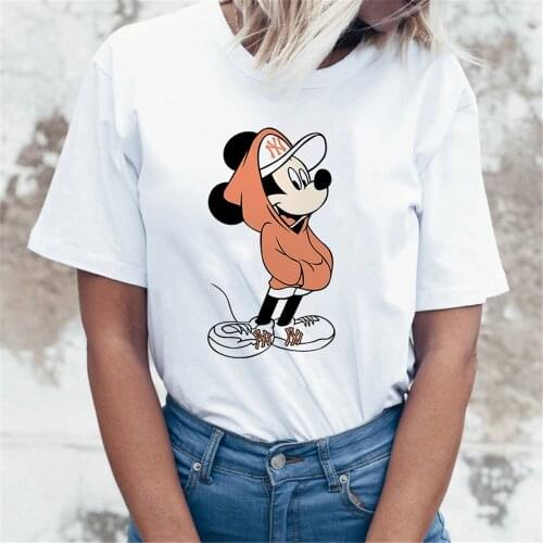 Disney Women Fashion Cartoon Mickey Mouse Tshirt Summer Kawaii Top Female Ulzzang Oversized T-shirt Dropship Clothes