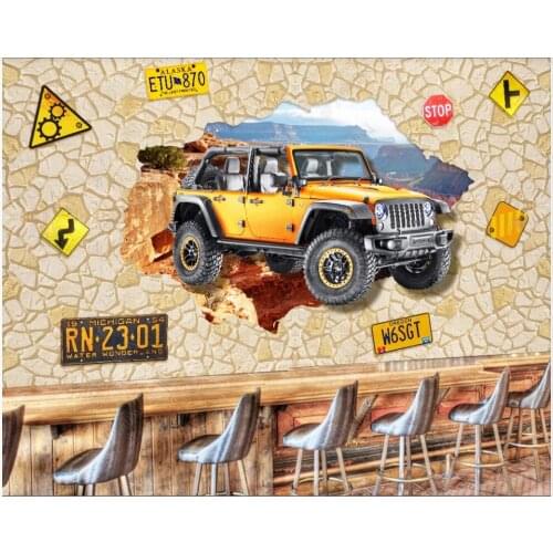 Custom mural 3d photo wallpaper on the wall Buggy breaks the wall home decor in the living room wallpaper for wall 3 d in rolls