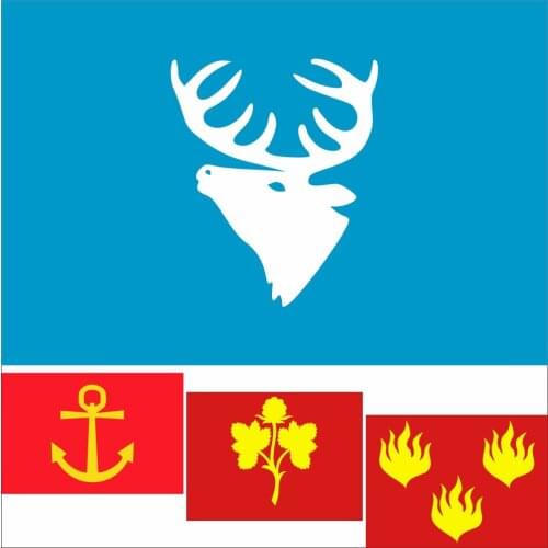 Norway Municipalities Hitra Crest Flag 3X5FT 90X150CM 100D Polyester Norwegian Nesseby Banner