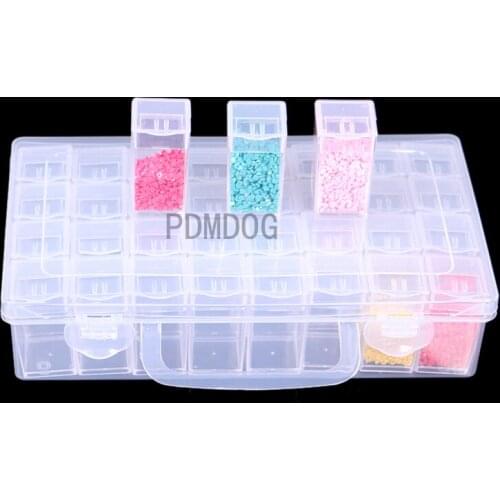 New 2021 Diamond Painting Storage Box Embroidery Storage Box 32/56 Grid Bead Crystal Embroidery Rhinestone Cross Stitch Cases