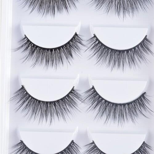NEW 5 pairs mink eyelashes false lashes mink 3d fake eyelash extension make up cilios natural long cruelty free lash