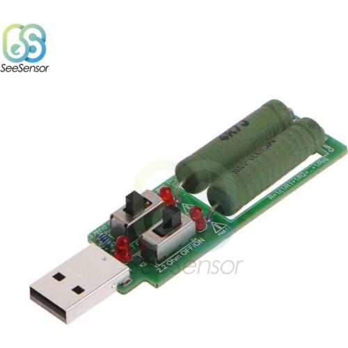 USB Resistor DC Electronic Load With Adjustable Switch 5V 1A/2A/3A Battery Capacity Voltage Discharge Resistance Tester
