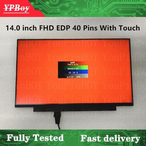 14.0" 40PIN Laptop LCD Screen for lenovo t495s p43s t14s 01YN151 01YN153 02HL713 5D11B07705 5D10Z86945 R140NWF5 RA with Touch