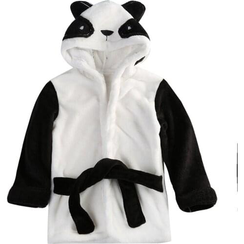 2018 Baby Boy Girl Robes Animal Bathrobe Hooded Bath Towel Infant Bathing Cute Thicken Plush Winter Clothing Costume Sale 6M-4T