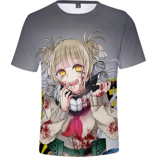 2021 Himiko Toga 3D Print T Shirt Men Women Japanese Harajuku Boku No Hero Academia T Shirt Casual Tee Tops