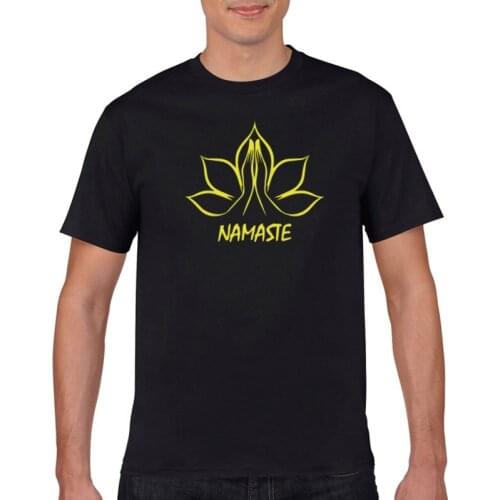 2021 Buddha namasters hand lotus print womens T-shirt cotton casual funny T-shirt womens T-shirt Hipster Tumblr T-shirt