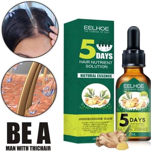 30ml 5Days Fast Hair Growth Serum Dense Regrowth Ginger Serum Conditioner Essential Oil Hair Care AntiLoss For Men Women TSLM2