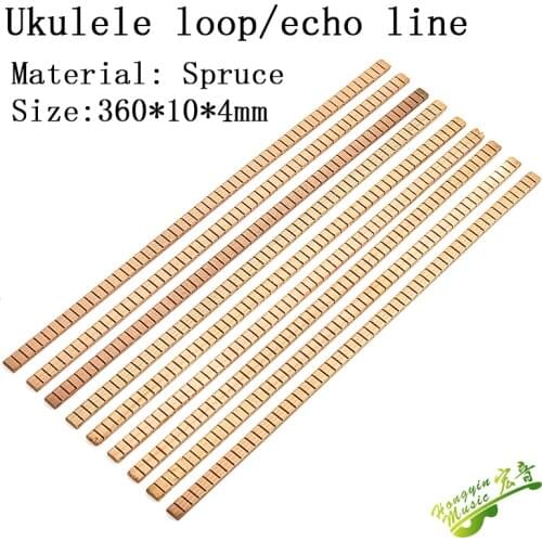 5 Pcs of Set Ukulele echo strip, Sitka spruce, inner sash, wood sash, inner sash, lining sash, guitar making material