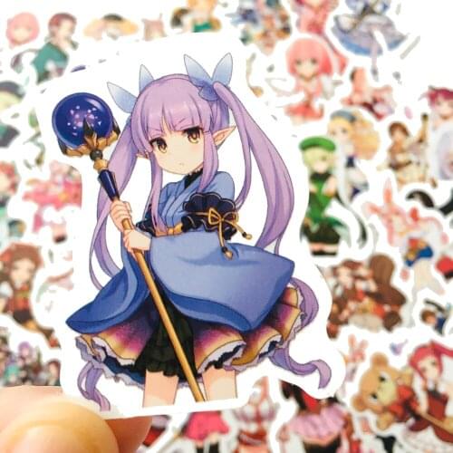 50pcs Cute Princess Connect Re Dive Game Anime Stickers for Skateboard Suitcase Laptop Helmet Water Bottle Notebook Decal
