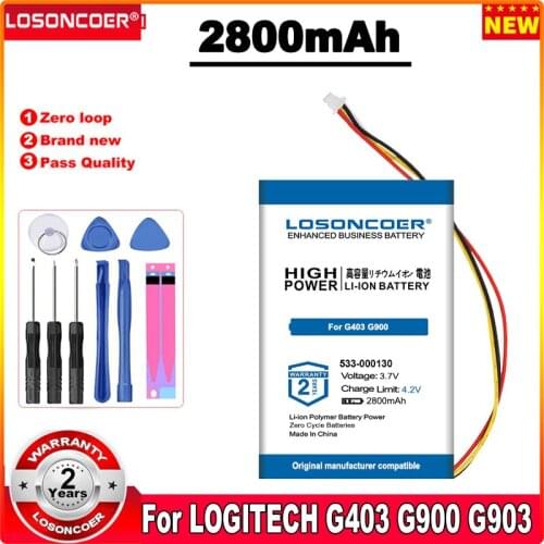 2800mAh 533-000130 Good Quality Battery for LOGITECH G403 G900 G903 G703 x100 Wireless Mouse Batteries
