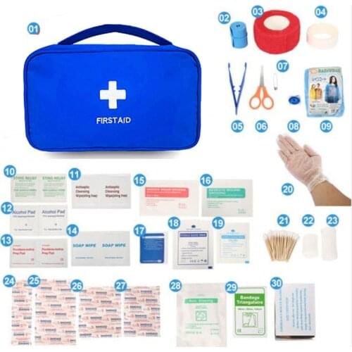 Portable Travel Outdoor First Aid Kit Large Emergency Bag Survival Kit Medical Box Red/Blue/Grey for Home Car Outdoor Camping