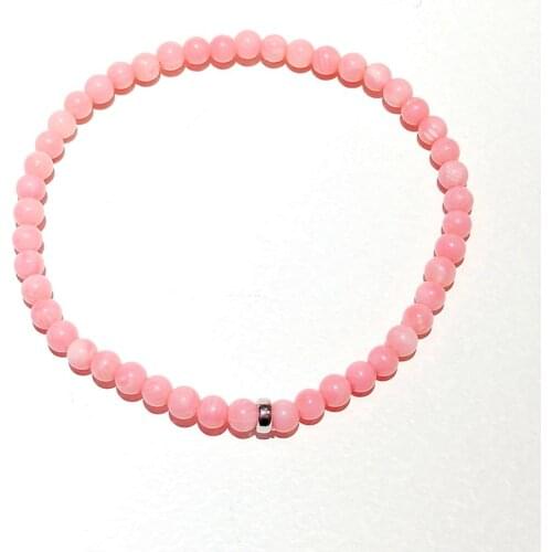 Lily Jewelry Boho Bracelet Pink Orange Coral 925 Sterling silver Bracelet Gift for Women or Men Dropshipping