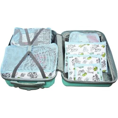 Suitcases Regulator 6'Lı Set Travel Storage Bag Set Tidy Organizer Suitcase Storage Bag Organizer Packing Cube Bag