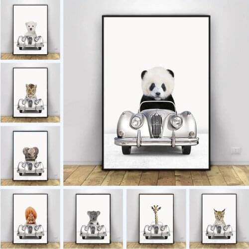 Baby Animal Painting Cute Koala Panda Poster Nursery Canvas Wall Art Print Nordic Kids Room Decoration Picture Hoom Cuadros