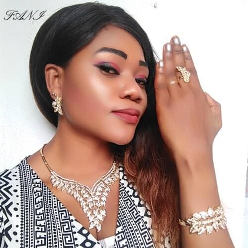 Fani Fashion African Beads Jewelry Set Brand Dubai Gold Colorful Jewelry Sets Wholesale Nigerian Wedding Bridal Jewelry set