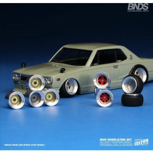 HOT BNDS 1:64 WHEELS Autobahn Polizei Refit JDM Racing Wheel Hub Model Modification