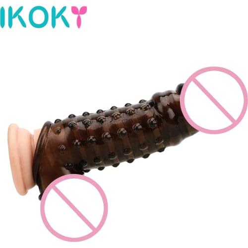 IKOKY Penis Rings Cock Sleeves Penis Extender Male Delay Device Sex Toys For Men Adult Products