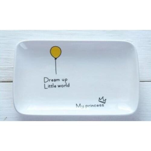 Ceramic Storage Tray White Europe Food Fruit Breakfast Oval Plate Jewelry Tray Dessert Dish Decoration