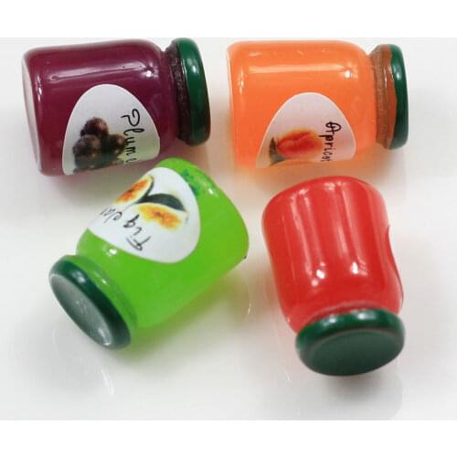 Creative Style Color Spray Paint Cartoon Fruit Jars Shape 3D Resin Charms Diy Jewelry Earrings keychain Penda