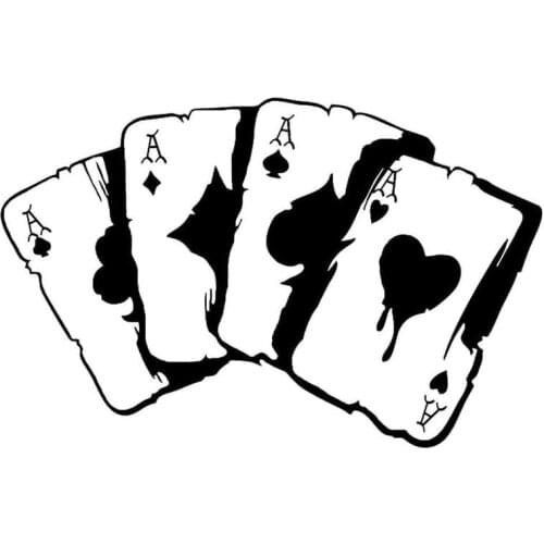 Cute Poker Pattern Car Reflective Stickers Motorcycle Laptop Window Vinyl Truck Home Personality Stickers 3 Model Can Choose