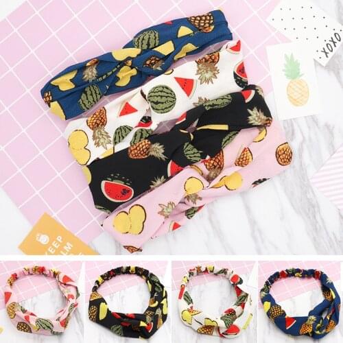 Fashion Lovely Elastic Hair Band summer fruit Ladies Korean Joker Tiara Female Hair Accessories Headscarf headband