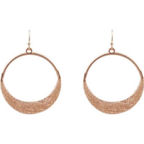 Fashion Classic Metallic Geometry Hammered Thumped Arrowhead Circle Dangle Drop Earrings for Women