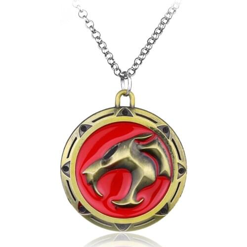 Cartoon Jewelry Thundercats Lion Logo Pendants Necklaces Man Hip Hop Charms Necklace