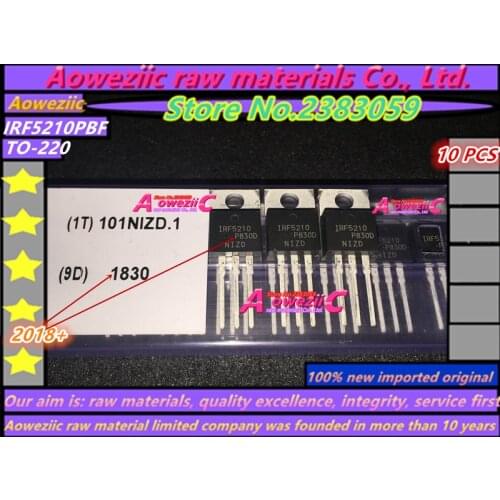 Aoweziic 2018+ 100% new imported original IRF5210PBF IRF5210 F5210 TO-220 power MOS tube 100V 40A