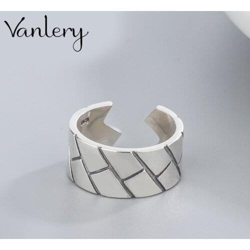 Wholesale Antique Silver Color Geometric Rings For Women Statement Jewelry Finger Ring anillos mujer bijoux