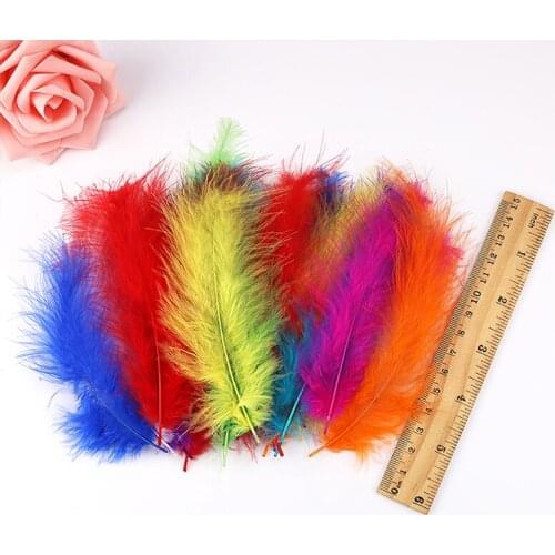 Wholesale Turkey Feather Pointed Tail Down Feather Color Feather Dream Catcher Feather Feather Light Bobo Ball Feather