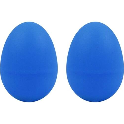 FLEOR 2Pcs Blue Plastic Sound Egg Maraca Rattles Shaker Percussion Kid Musical Toy