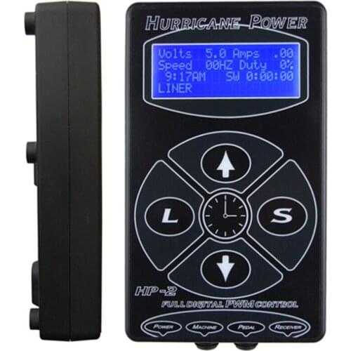Professional Tattoo Power Supply Hurricane HP-2 Powe Supply Digital Dual LED Display Tattoo Power Supply Machines Free Shipping