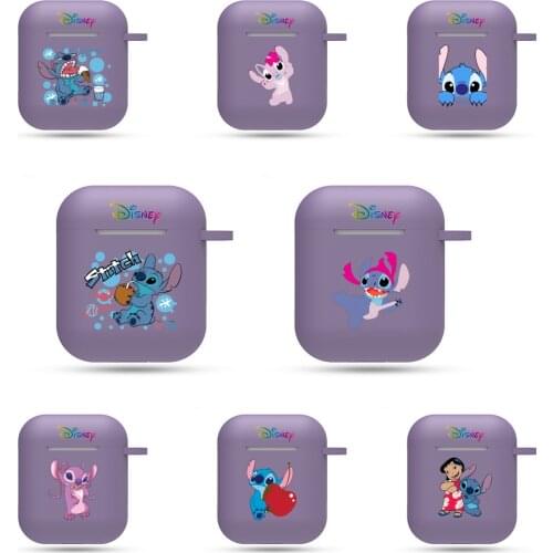 Luxury Disney Case for Apple Wireless AirPods 1 2 Stitch Colorful Funny Case