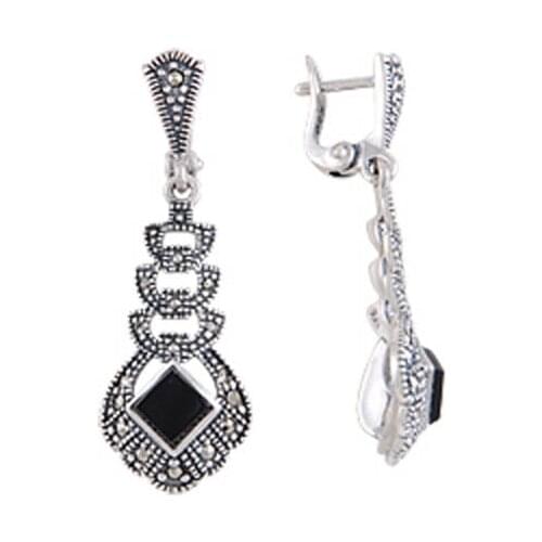 Silverlina Silver Marcasite Sterling Earrings