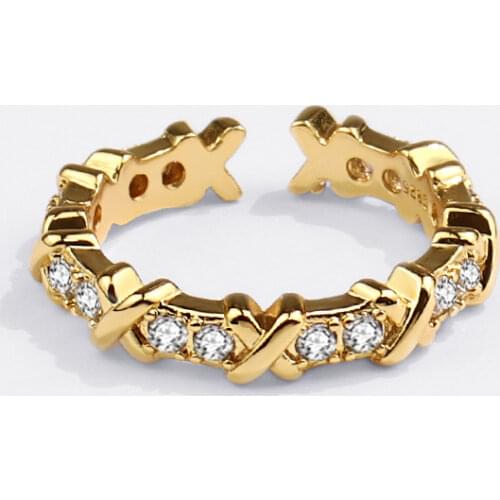 925 Sterling Silver Rings for Women Men France Geometric Cross CZ Rings Jewelry Gifts New