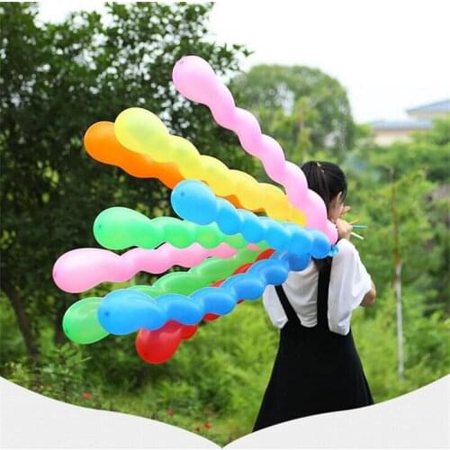 10pcs/lot Strip Screw Thread Latex Balloon Float Air Balls Birthday Party Wedding Decoration Ballon Baby Shower Gift toy globos