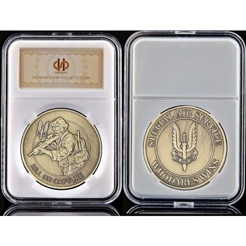 Special Air Service Whodares Wins Kill Or Capture Modern War Bronze Military Challenge Coin W/ Hard Capsule Protection