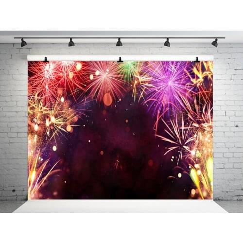 VinylBDS Happy New Year Photo Background Photography Backdrop Firecracker Backgrounds For Photo Studio Cotton Washable Backdrop