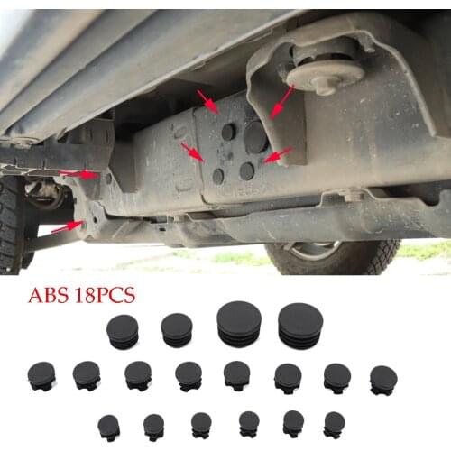 18pcs ABS Chassis Waterproof Rubber Stopper Plugs For Jeep Wrangler JL JT Gladiator 18