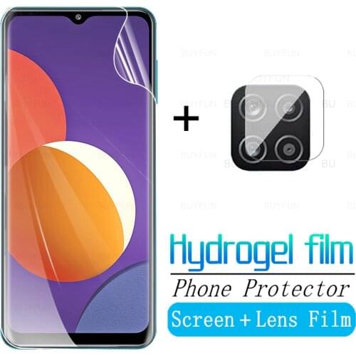 Camera Lens Protector For Samsung Galaxy M12 6.5" Hydrogel Soft Film For Samsung M11 M01 M21 M21S samsun m 12 HD Protective Film