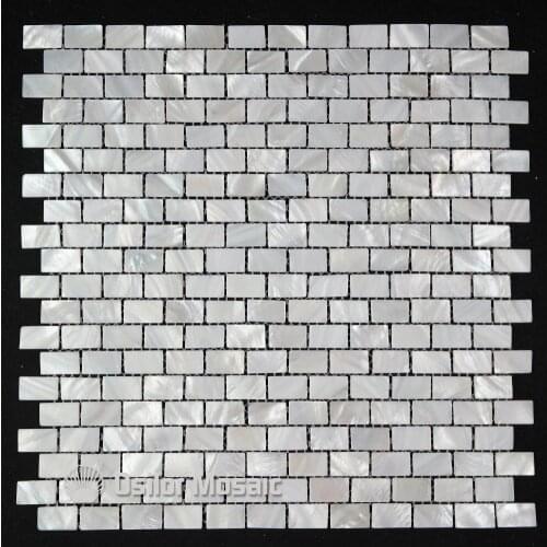 100% natural Chinese freshwater shell brick pattern mother of pearl mosaic tile for interior house decoration wall tile