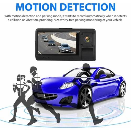1080P Car Dual Lens Recorder Dash Cam DVR Camera Recorder Front And Rear Recorder Recording Reversing Images Night Vision