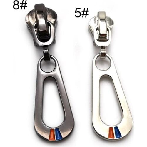 20pcs/lot, 5# 8# Zipper Slider with Blue Red Color Zipper Pull