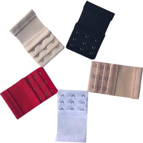 3 Rows 3 Hooks Universal Women Flexible Bra Extenders Extension Straps Band