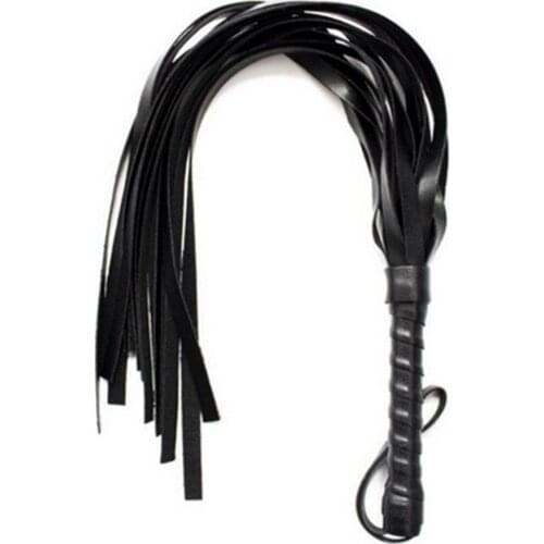 48cm PU Leather Whip With Lashing Handle Spanking Paddle Scattered Whip Knout Flirting Erotic Sex Toys for SM Adult Games