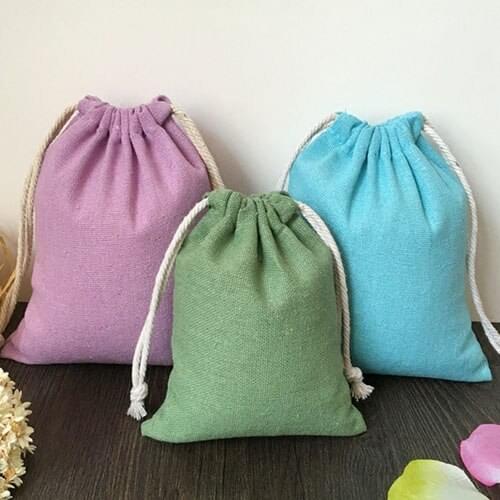 50x Cotton Favor Drawstring Bag various color 8x10cm 9x12cm 10x15cm Baby Shower Birthday Party Wedding Gift Packaging Pouch