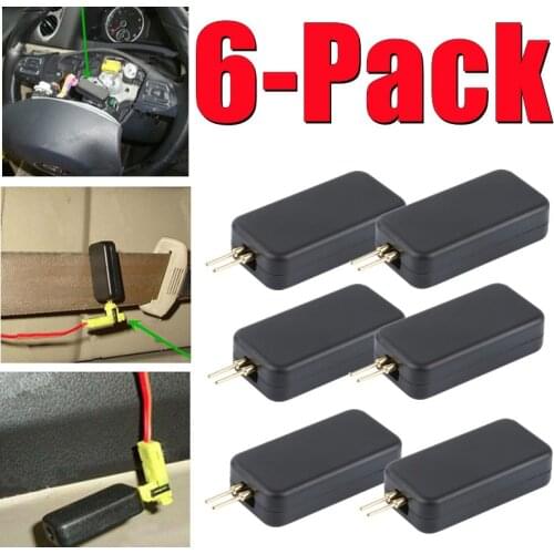 6PCS Universal Car Airbag Emulator Simulators Airbag Fault Light Simulator Emulator Sensor Bypass For Diagnostic Troubleshooting